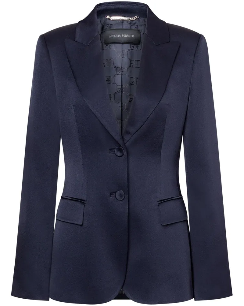 Alberta Ferretti Geknöpfter Blazer - Blau Blau