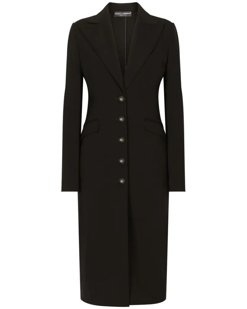 Dolce & Gabbana Einreihiger Mantel - Schwarz Schwarz