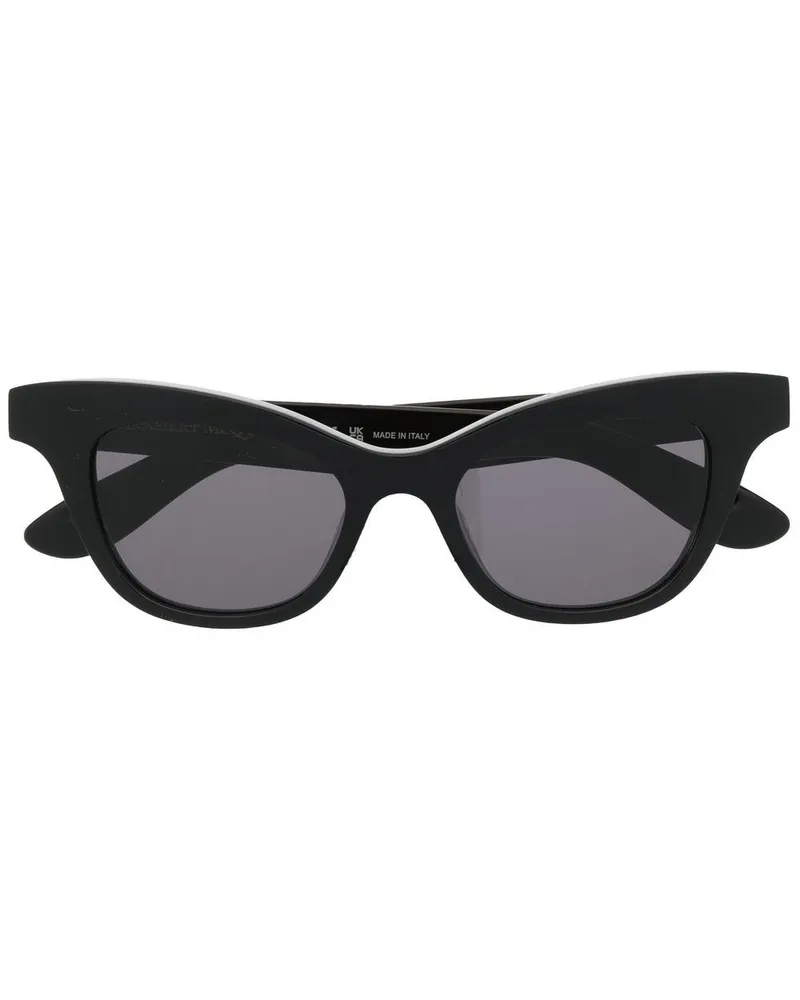 Alexander McQueen Sonnenbrille mit Cat-Eye-Gestell - Schwarz Schwarz