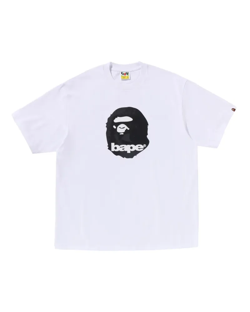 BAPE T-Shirt mit Logo-Print - Weiß Weiß
