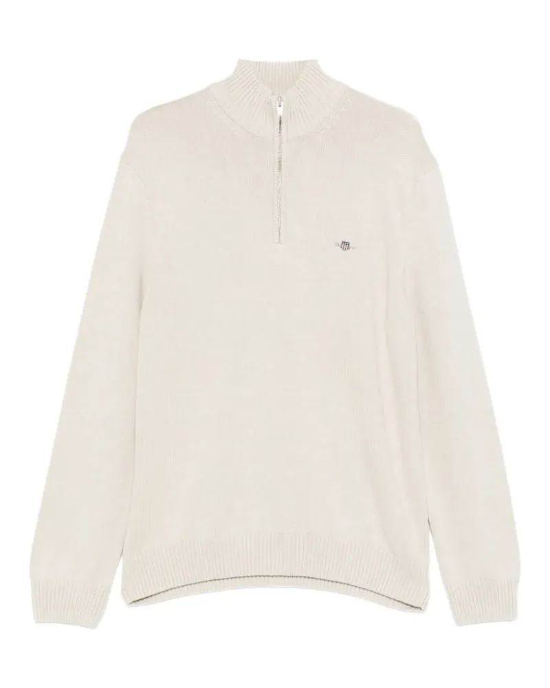 Gant half-zip cotton sweater - Nude Nude