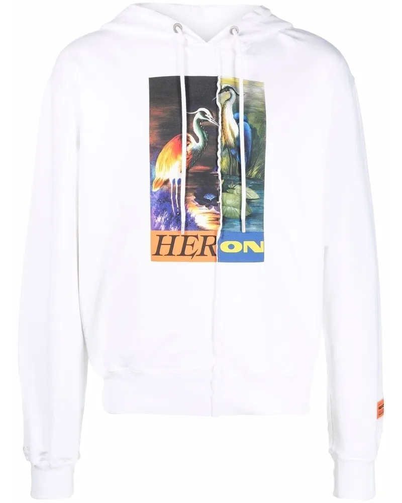 Heron Preston Hoodie mit grafischem Print Weiß