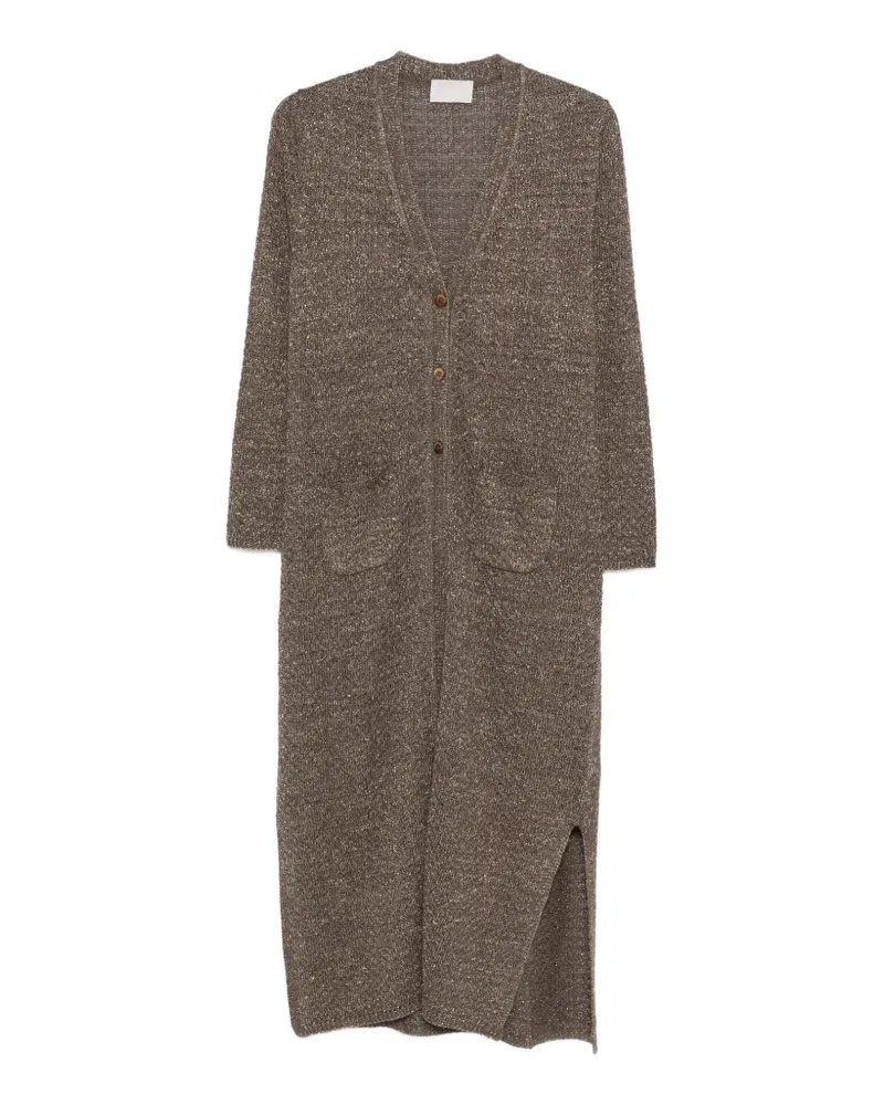 hemisphere pockets slit coat - Braun Braun