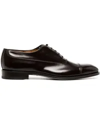 Ferragamo Oxford-Schuhe aus Lackleder Braun