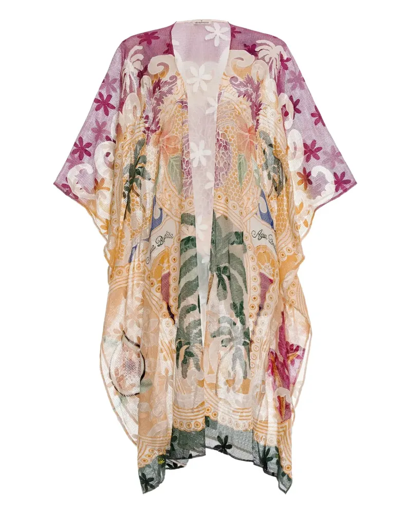 AGUA BENDITA Kaftan mit Blumen-Print - Gelb Gelb