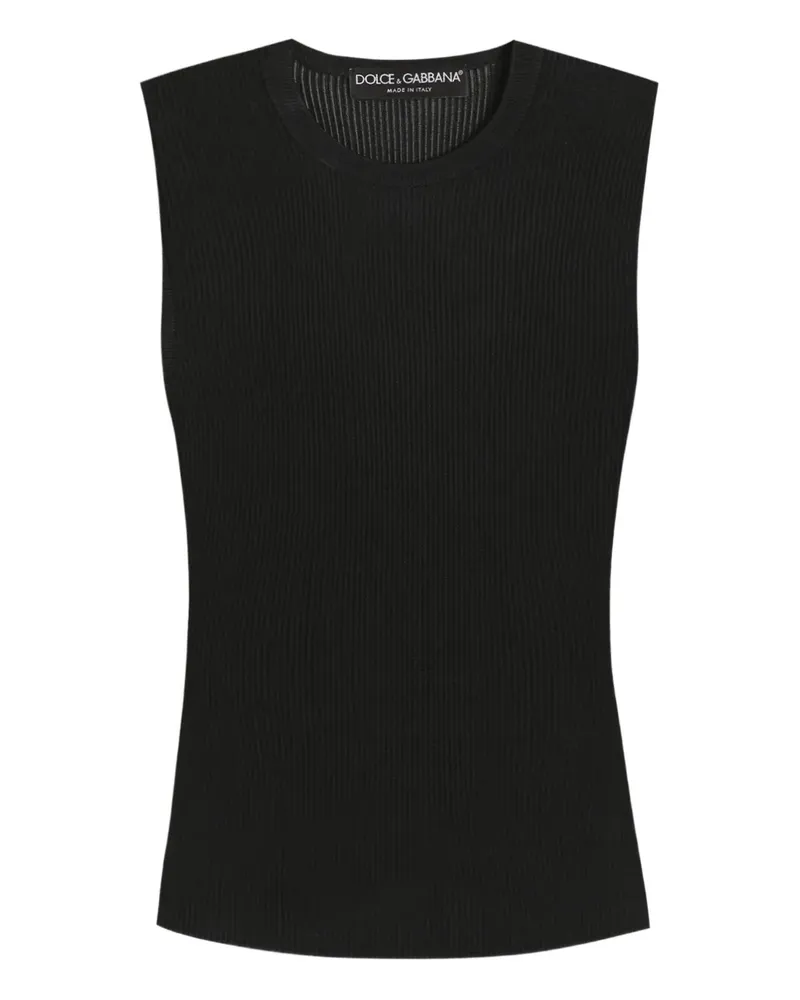Dolce & Gabbana Geripptes Trägershirt - Schwarz Schwarz