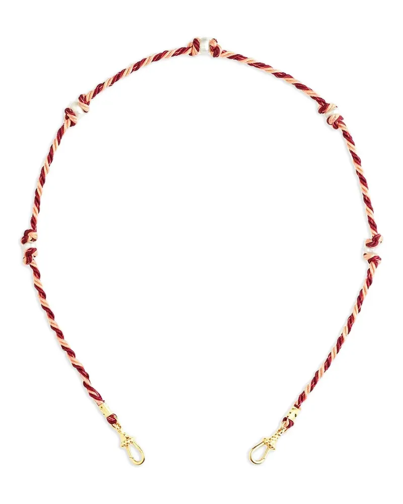 Marie Lichtenberg 14kt Mauli Goldhalskette - Rot Rot
