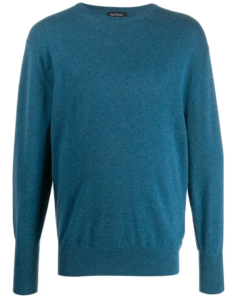 N.Peal Pullover mit Rundhalsausschnitt - Blau Blau