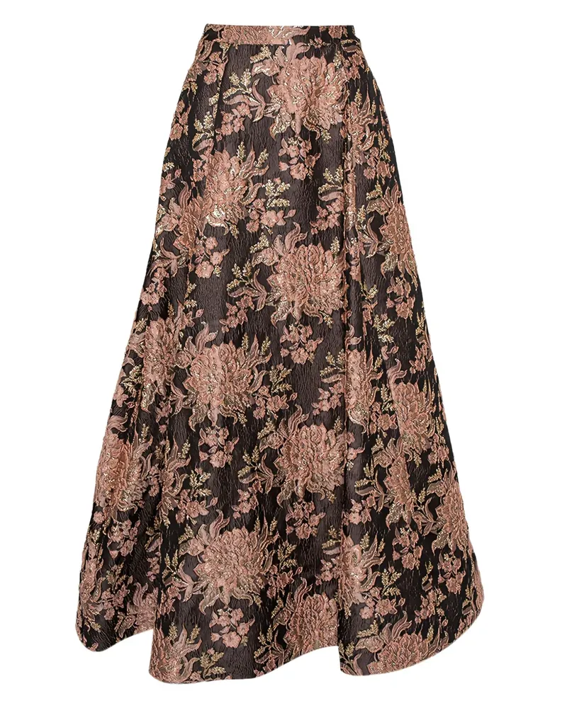Alice + Olivia Pre-owned Rock aus Blumenjacquard - Braun Braun