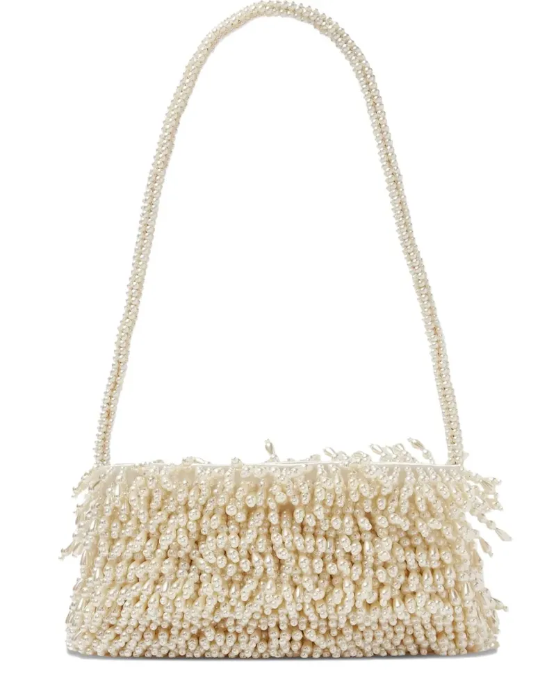 Vanina Cascade de Caresses Tasche mit Perlenfransen - Nude Nude