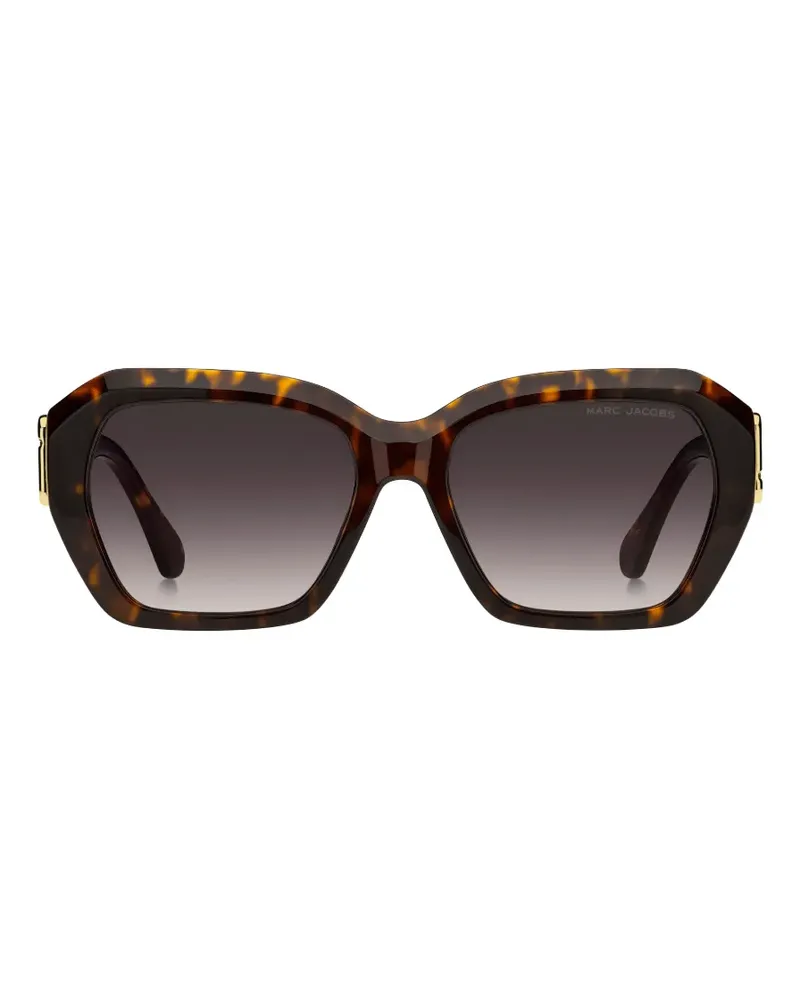 Marc Jacobs Sonnenbrille mit geometrischem Gestell - Braun Braun