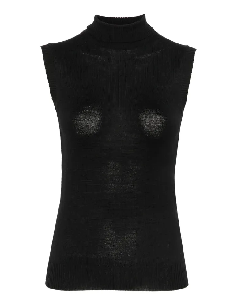 SPORTMAX sleeveless turtleneck sweater - Schwarz Schwarz