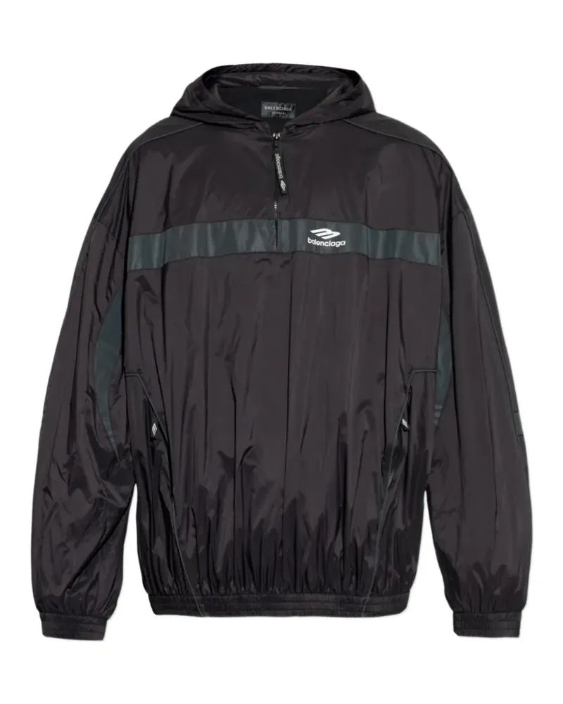 Balenciaga Leichte Jacke mit Logo-Print - Schwarz Schwarz