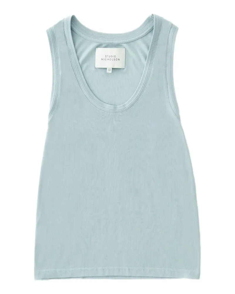 Studio Nicholson Votan scoop-neck vest - Blau Blau