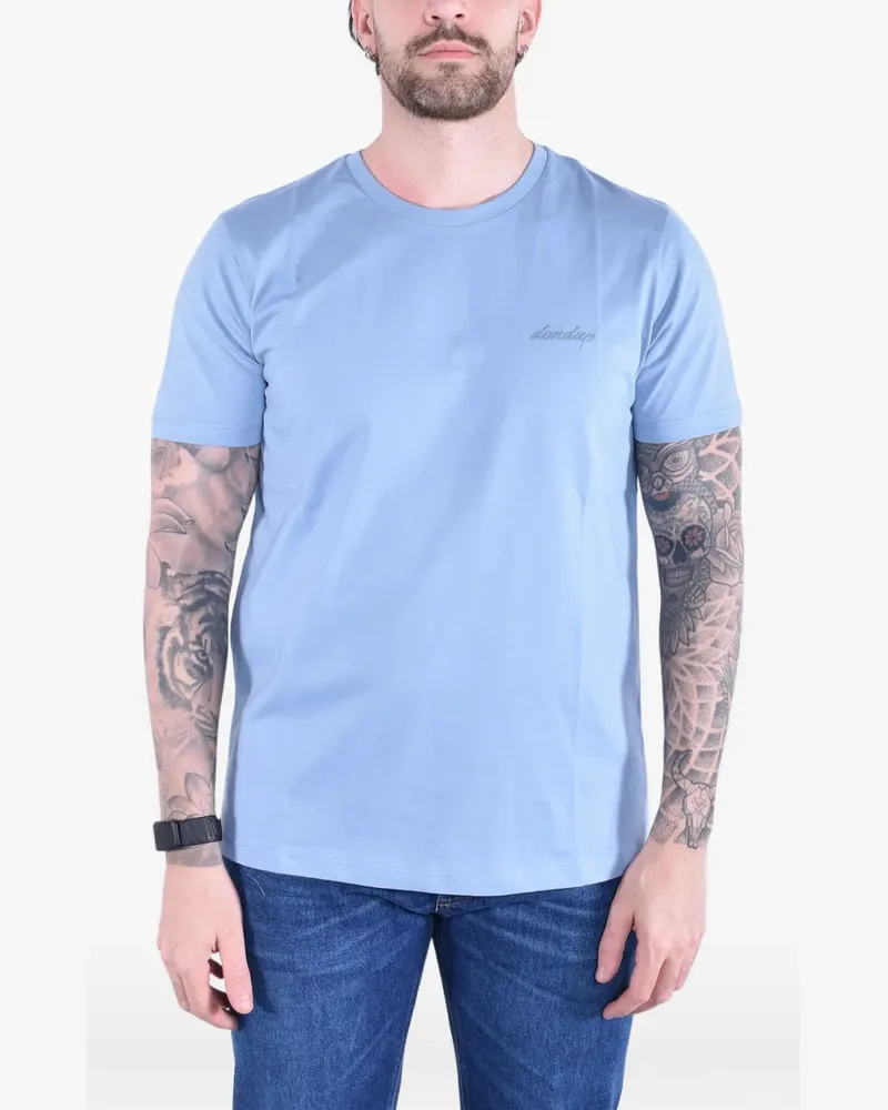 Dondup T-Shirt mit Logo-Stickerei - Blau Blau