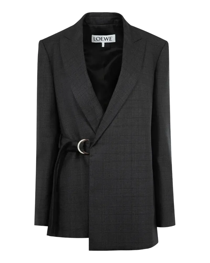 Loewe check-pattern blazer - Grau Grau