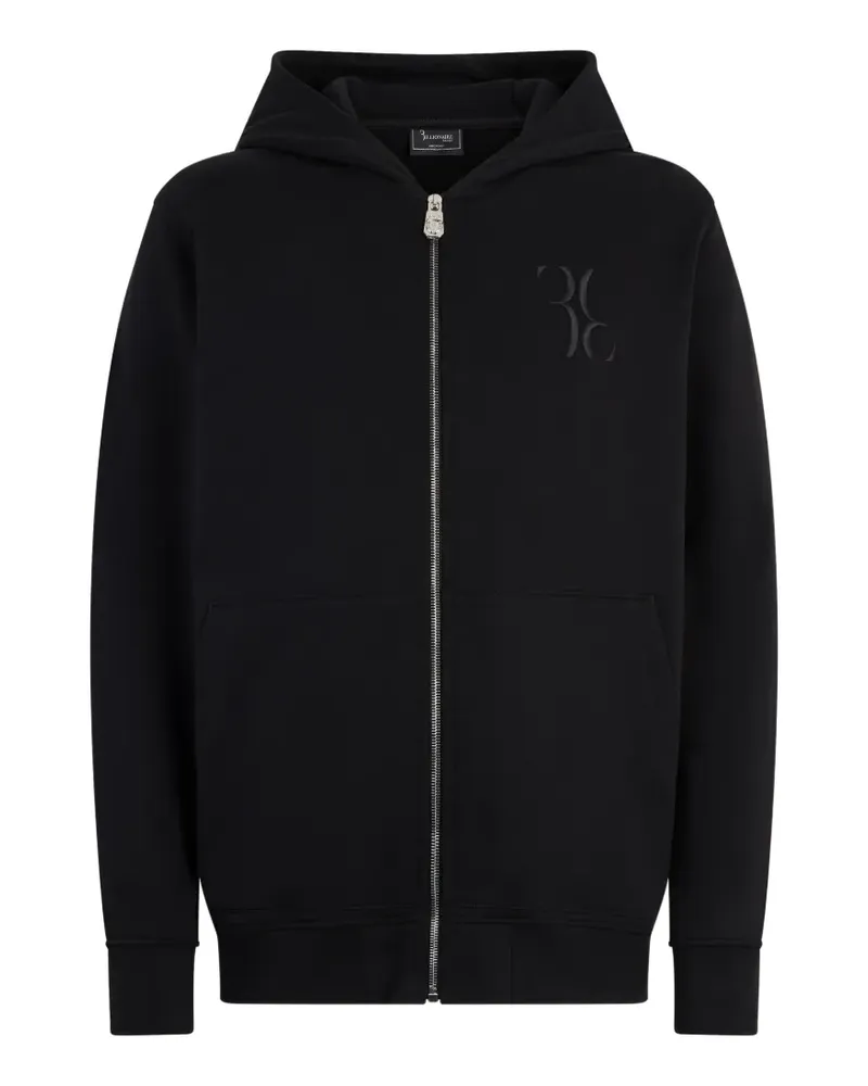 Billionaire Hoodie mit barocker Logo-Stickerei - Schwarz Schwarz