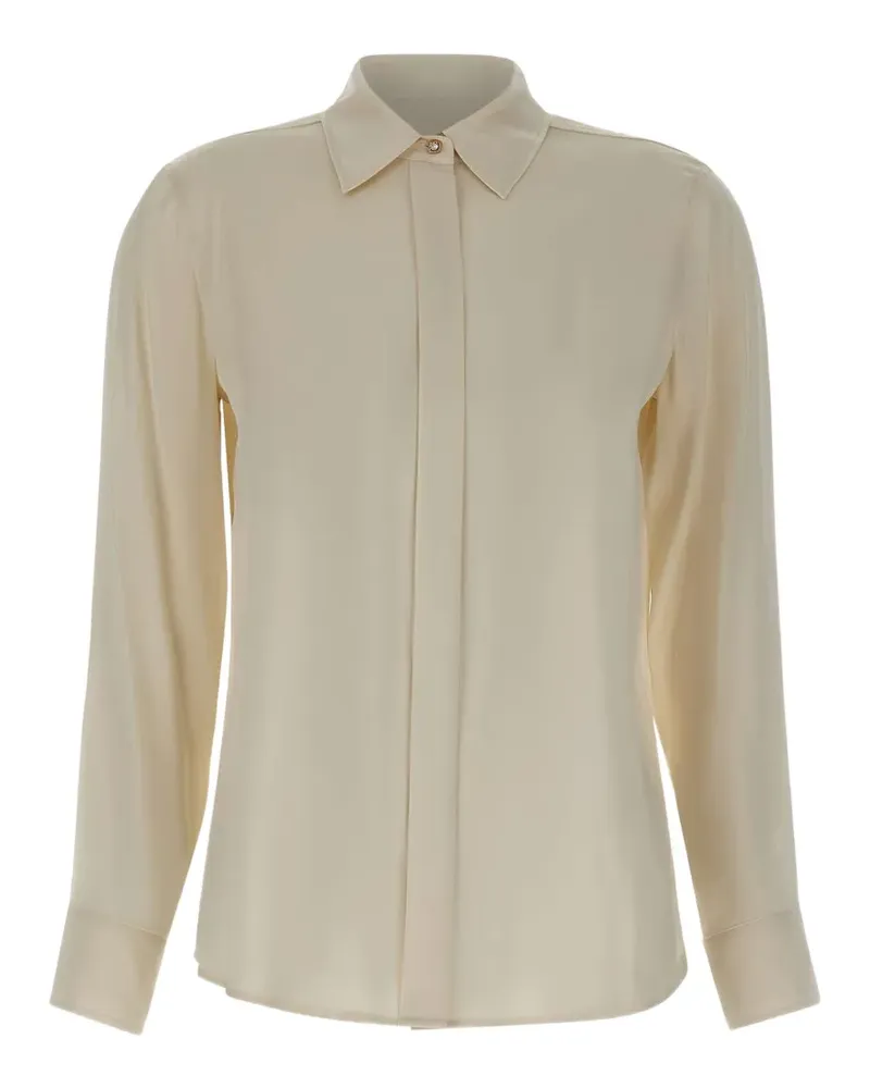 Max Mara silk-satin concealed-button shirt - Nude Nude