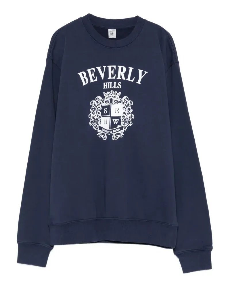 SPORTY & RICH graphic-print sweatshirt - Blau Blau