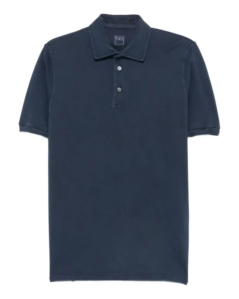 Fedeli short-sleeve polo shirt - Blau Blau
