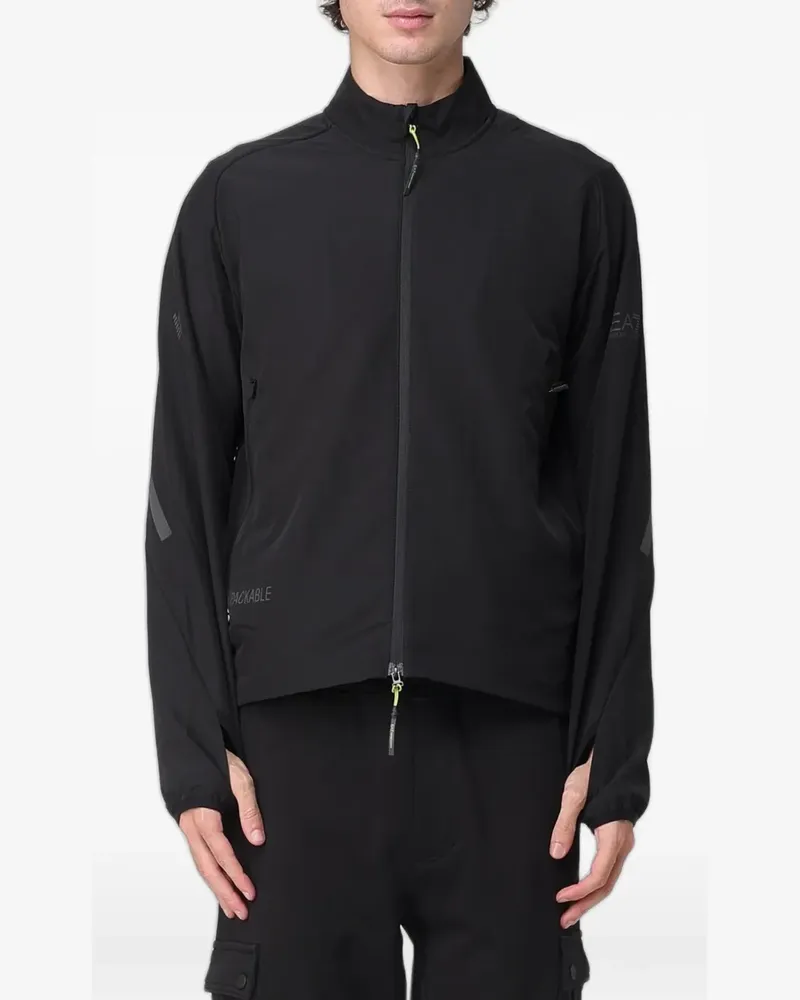 EA7 Jacke mit Logo-Print - Schwarz Schwarz