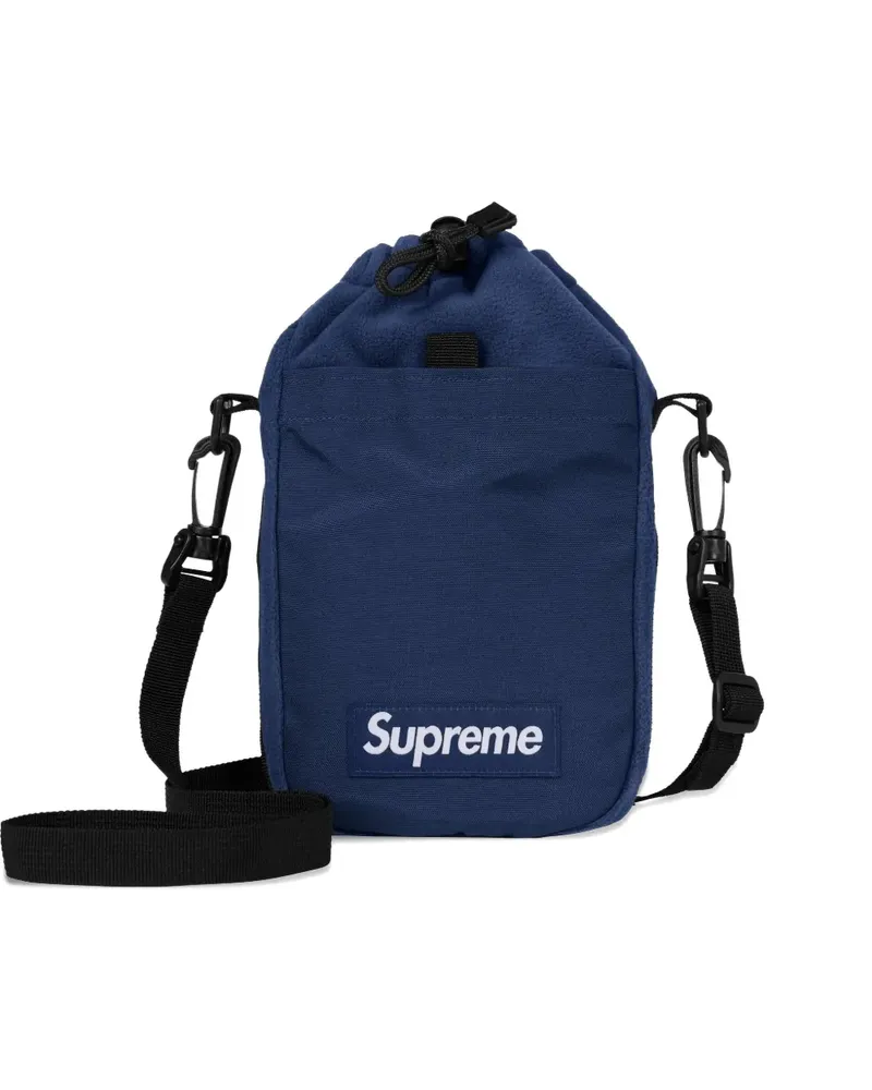 Supreme Being logo-patch shoulder bag - Blau Blau