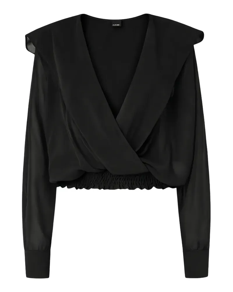 Pinko Cropped-Bluse mit Kapuze - Schwarz Schwarz
