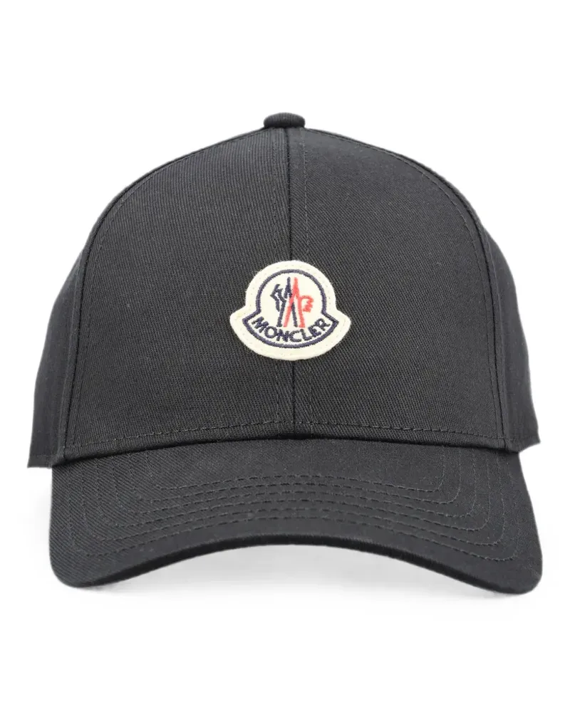 Moncler logo-patch baseball cap - Schwarz Schwarz