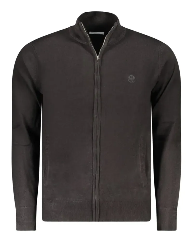 North Sails zip-up logo-patch cardigan - Braun Braun