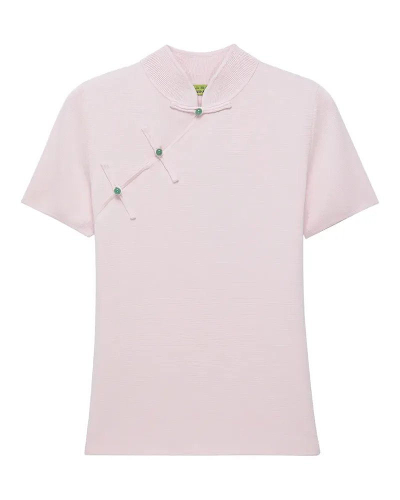 Shanghai Tang Qipao polo top - Rosa Rosa