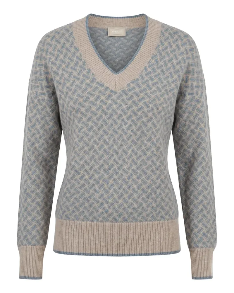 Drumohr  Pullover mit geometrischem Muster - Blau Blau