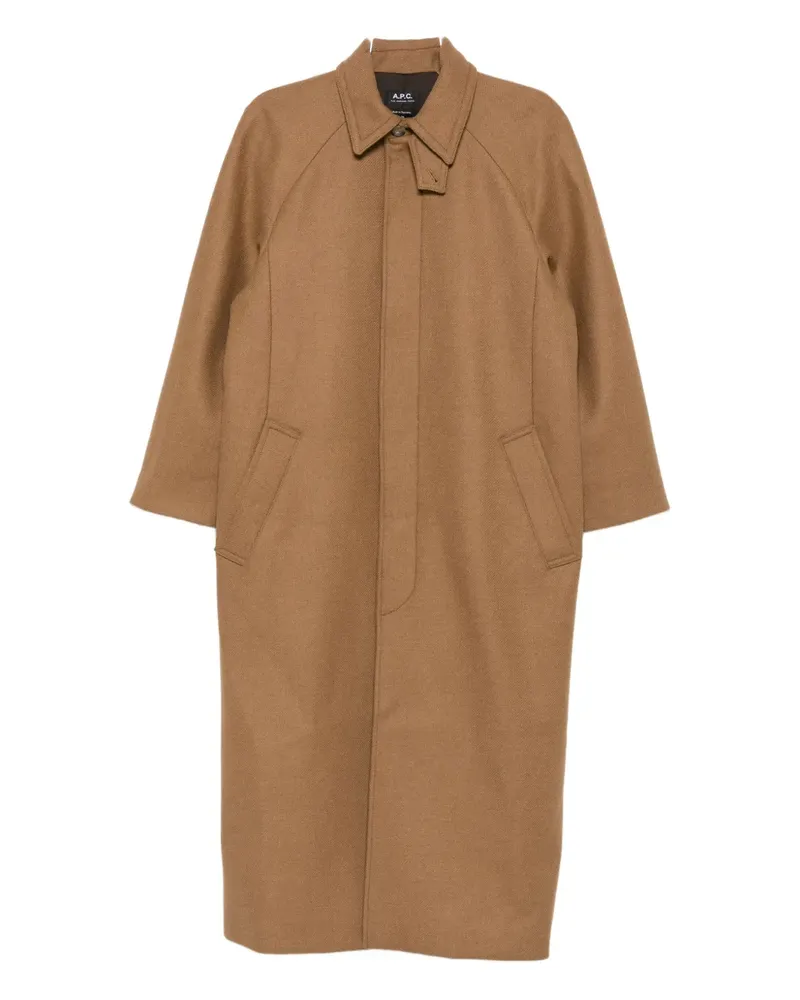 A.P.C. Pocket wool coat - Braun Braun