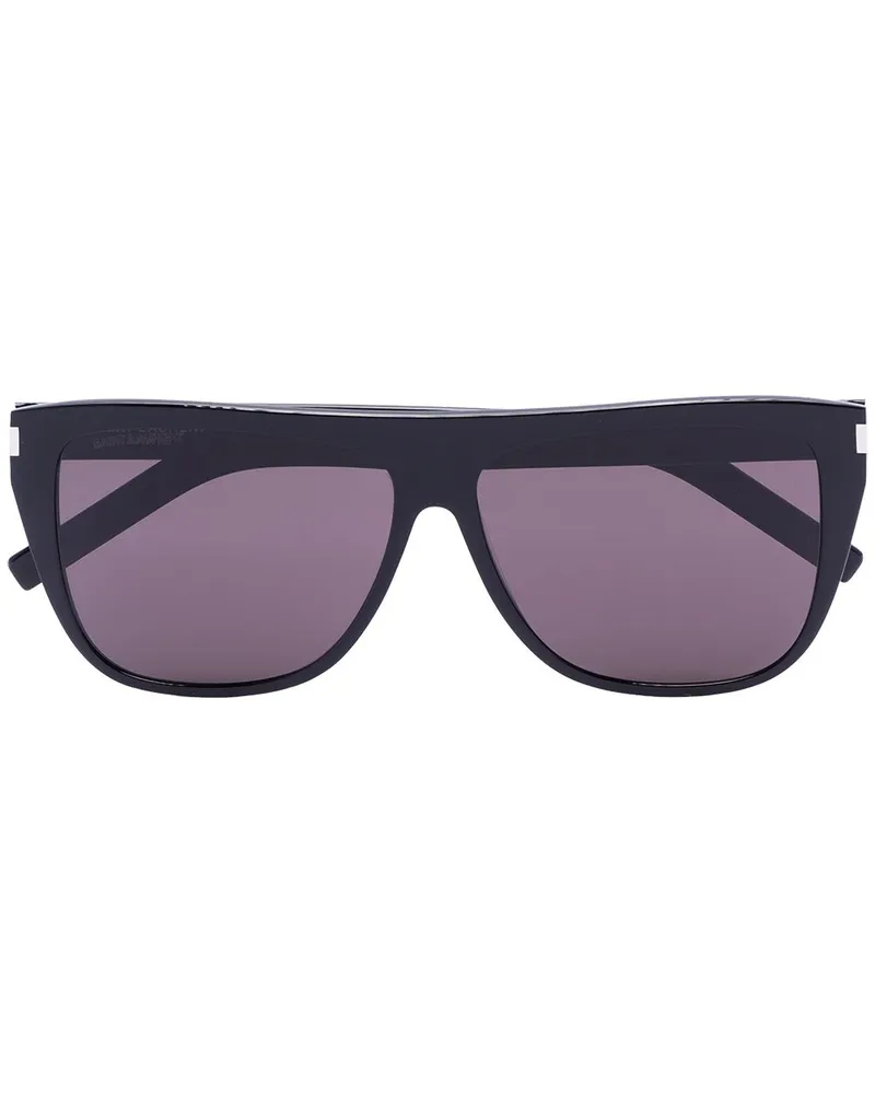 Saint Laurent Sonnenbrille mit D-Gestell - Schwarz Schwarz