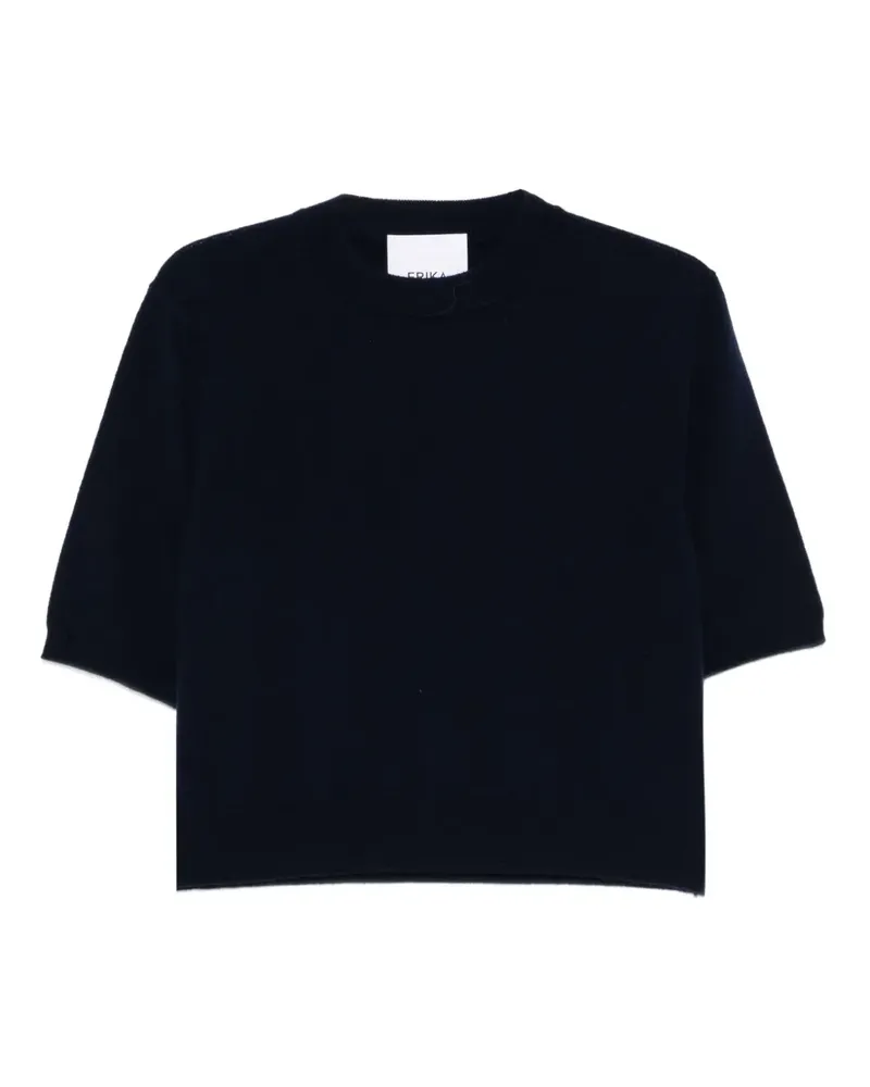 Erika Cavallini Kurzärmeliges Sweatshirt - Blau Blau