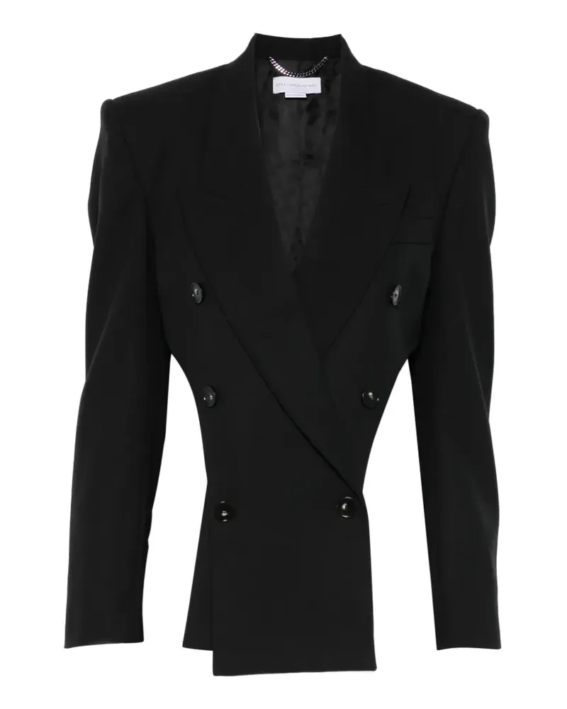 Stella McCartney double-breasted cut-out blazer - Schwarz Schwarz