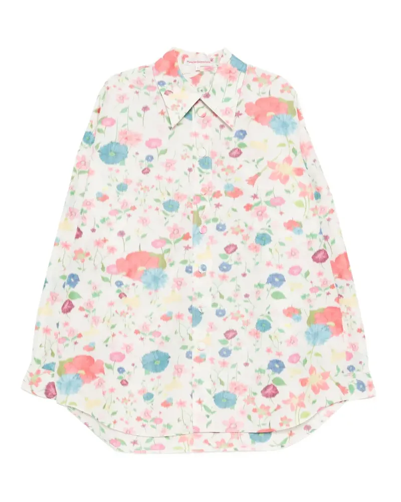 Walter van Beirendonck floral-print long-sleeve shirt - Weiß Weiß