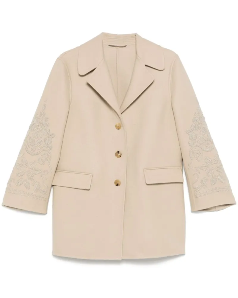 Ermanno Scervino Mantel mit Blumen-Stickerei - Nude Nude