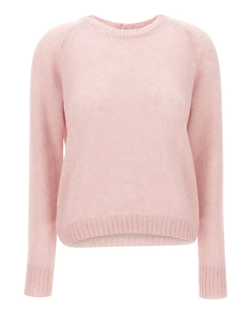 Gran Sasso button-back knitted sweater - Rosa Rosa