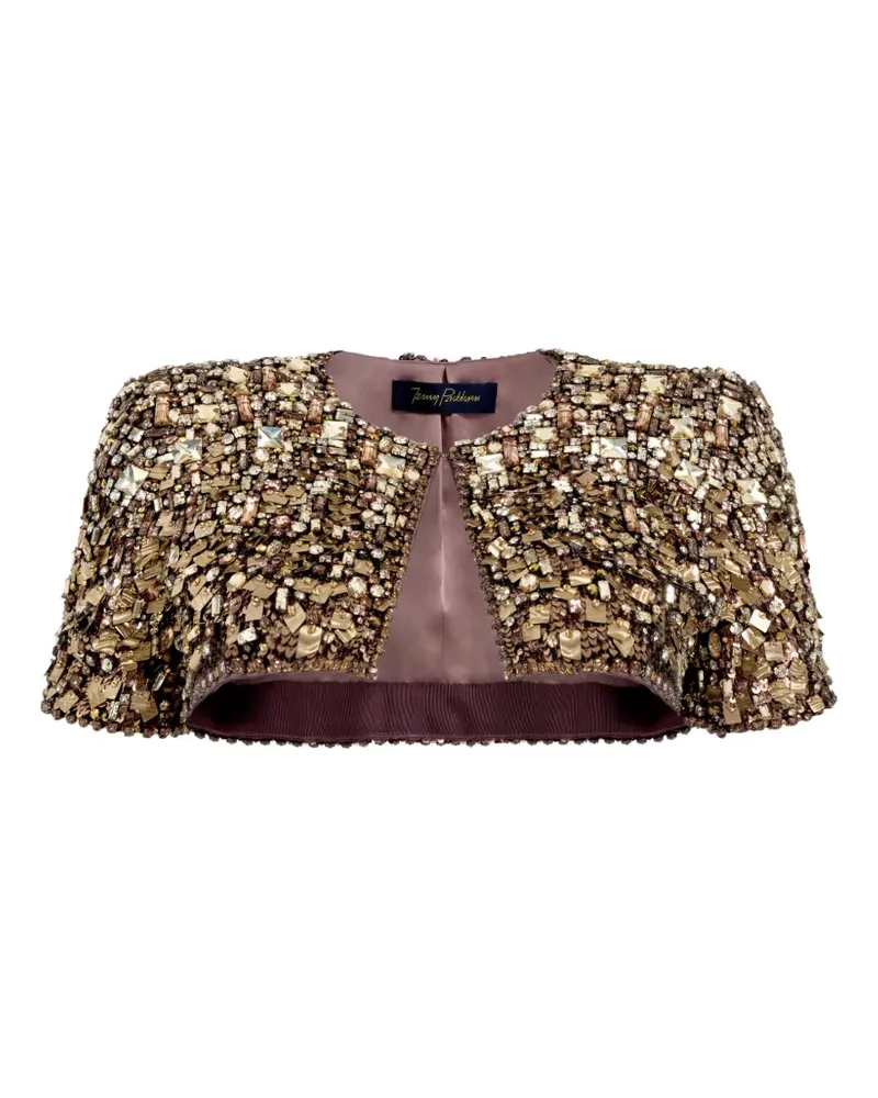 Jenny Packham Chiana sequin-embellished jacket - Braun Braun