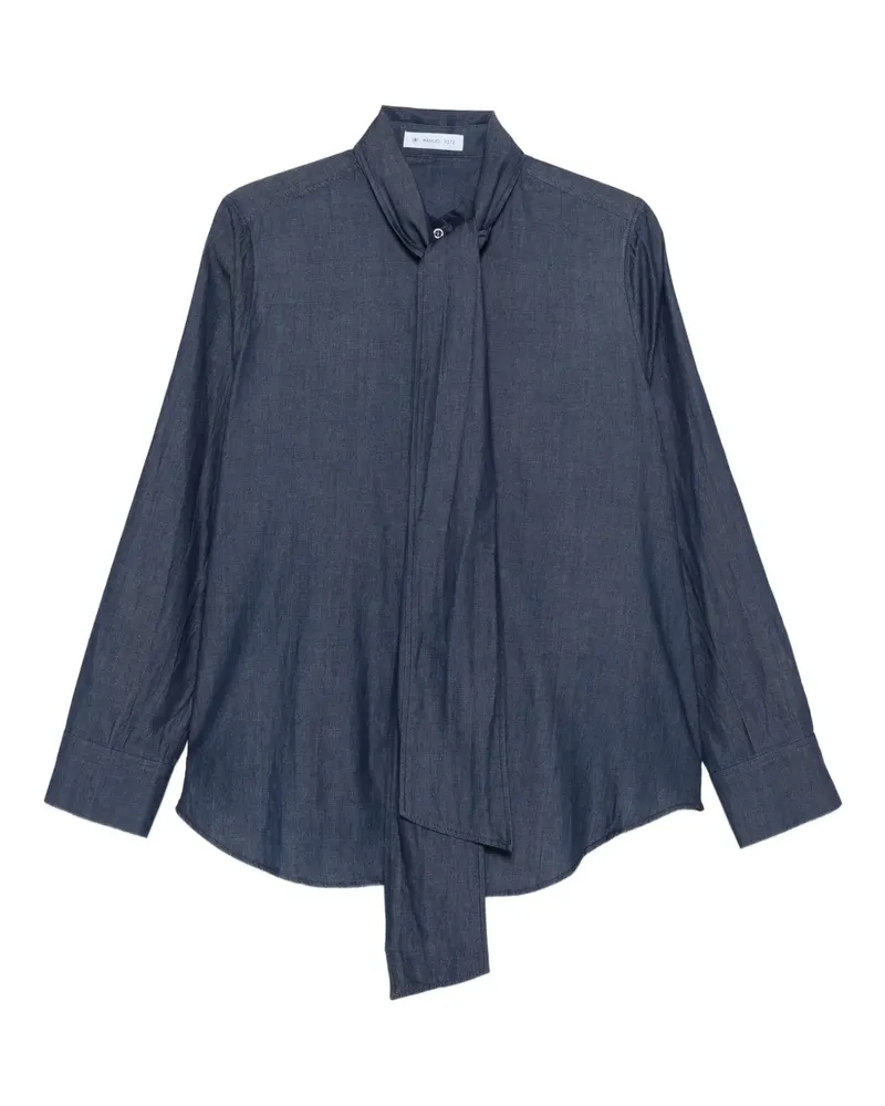 Manuel Ritz Hemd aus Chambray - Blau Blau