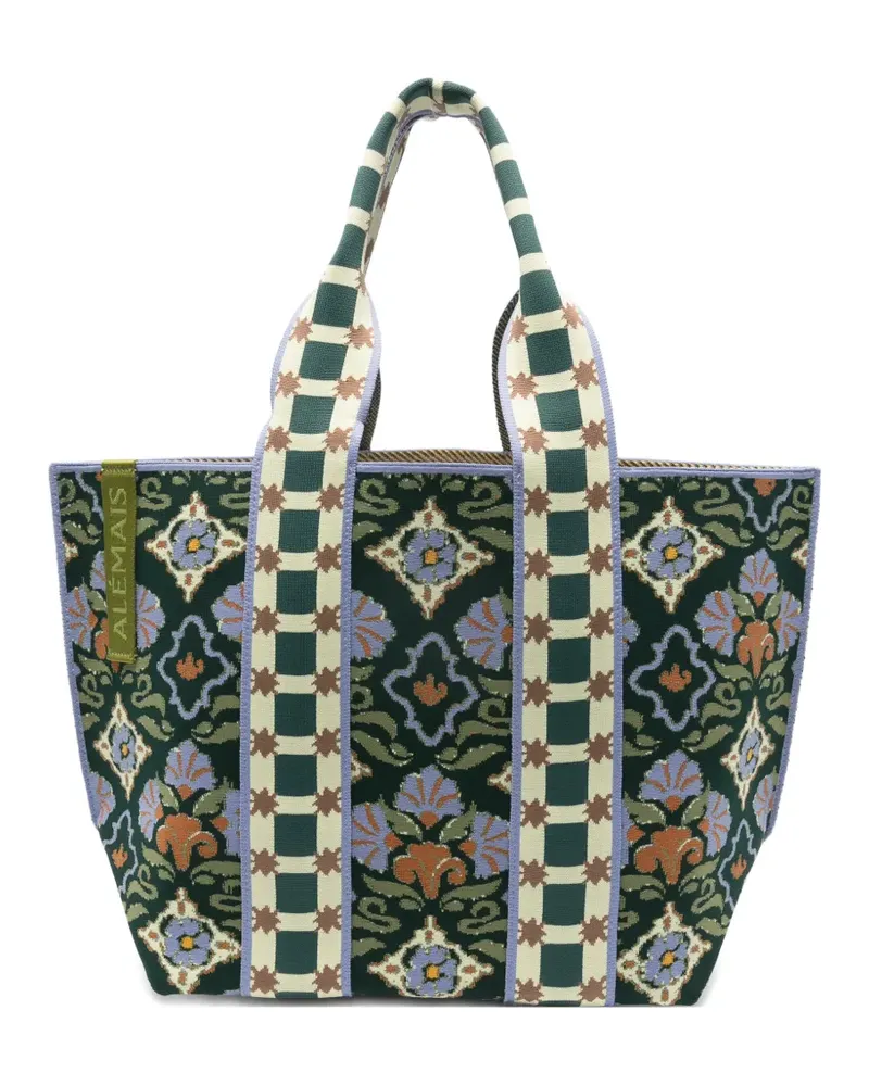 ALEMAIS maxi Cece floral-pattern tote bag - Grün Grün