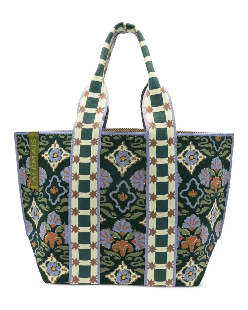 ALEMAIS maxi Cece floral-pattern tote bag - Grün Grün