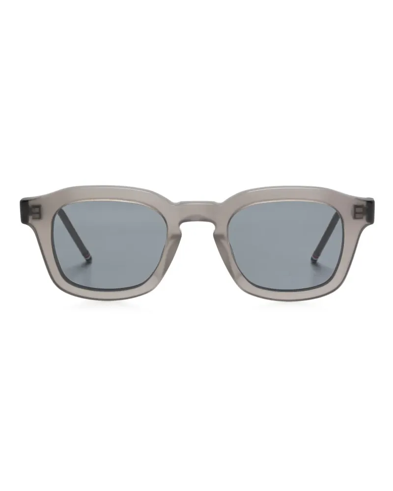 Thom Browne Sonnenbrille mit eckigem Gestell - Grau Grau