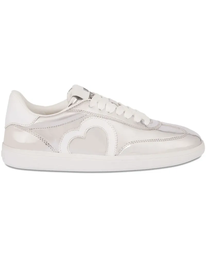 Moschino Sneakers mit Herzapplikation - Silber Silber