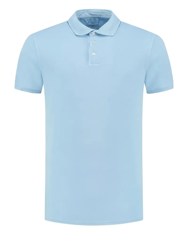 Fedeli Poloshirt mit kurzen Ärmeln - Blau Blau