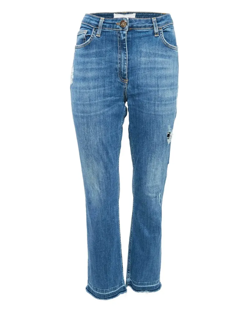 Elisabetta Franchi Jeans in Distressed-Optik - Blau Blau