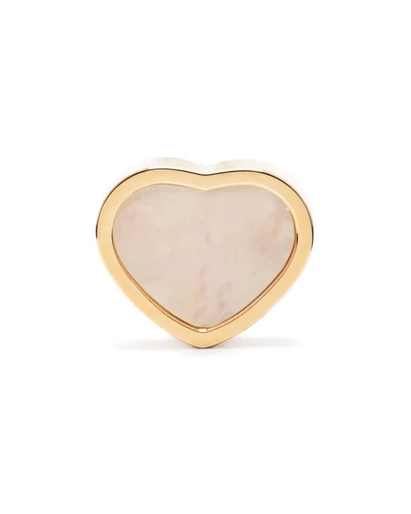 Chopard 18kt My Happy Heart Rotgoldohrstecker mit Perlmutt - Rosa Rosa
