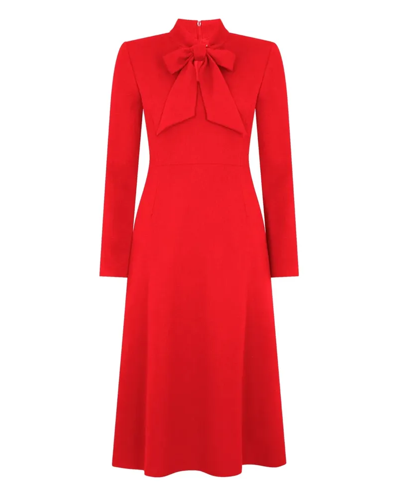 JANE Atelier Wallis Midikleid mit Schleifenkragen - Rosa Rosa