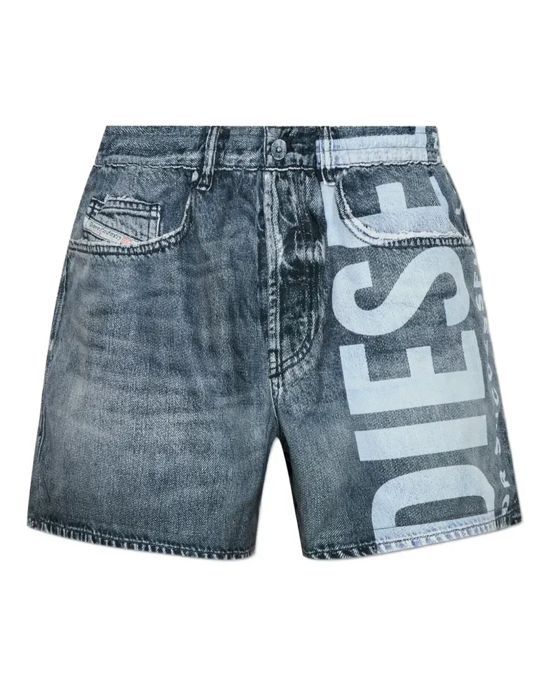 Diesel Badeshorts mit Logo-Print - Blau Blau