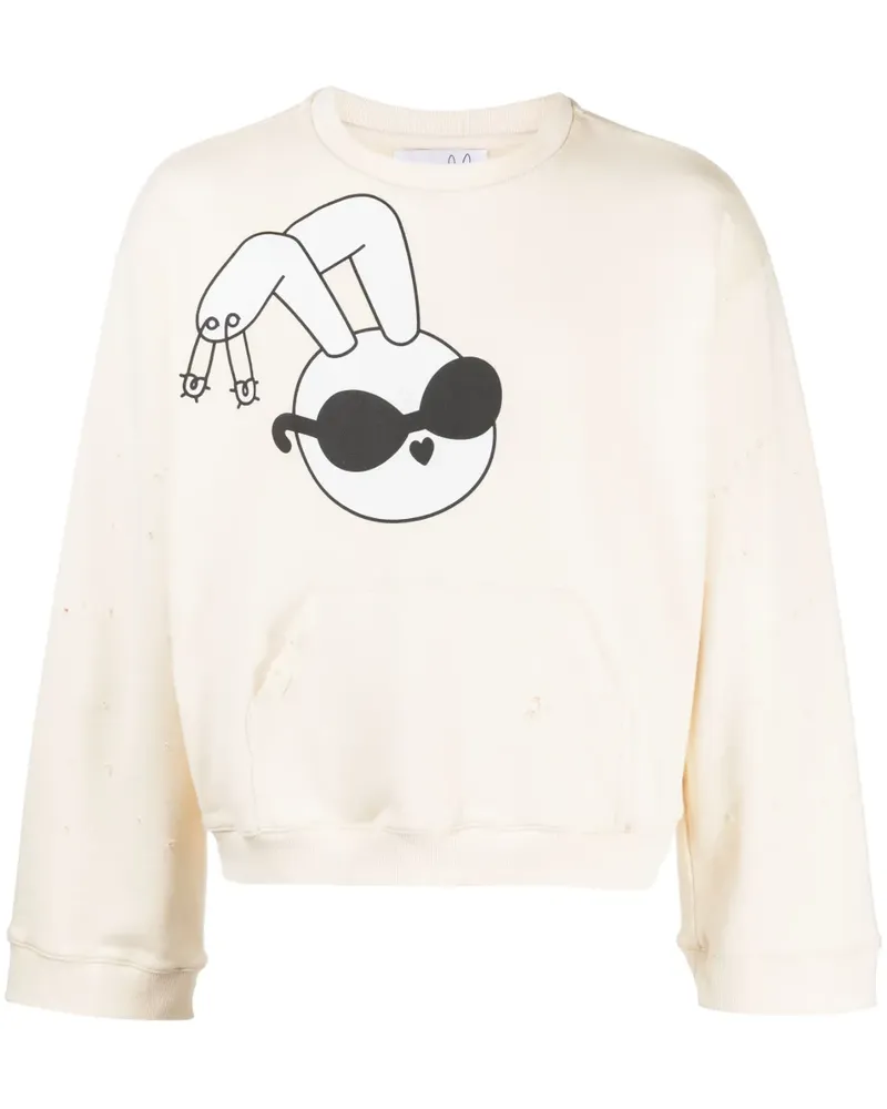 Natasha Zinko Sweatshirt mit grafischem Print - Gelb Gelb